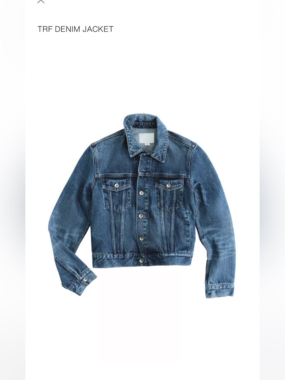 Zara TRF Blue Denim Jean Jacket size Small NEW W TAGS